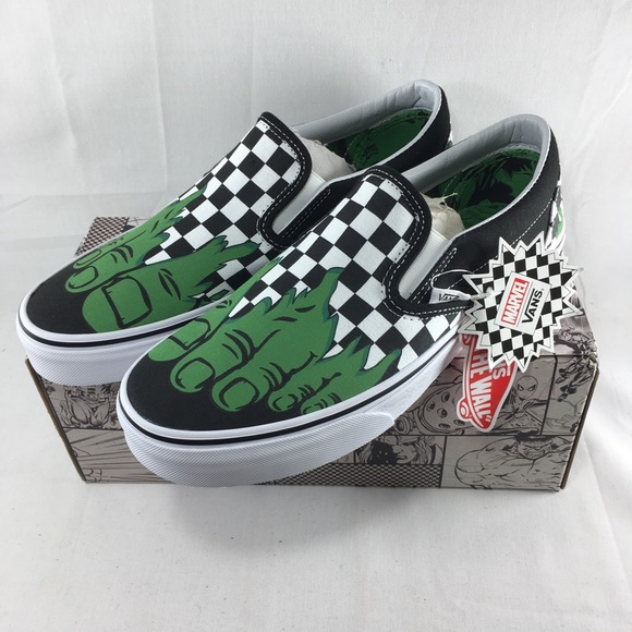 vans x marvel hulk slip on